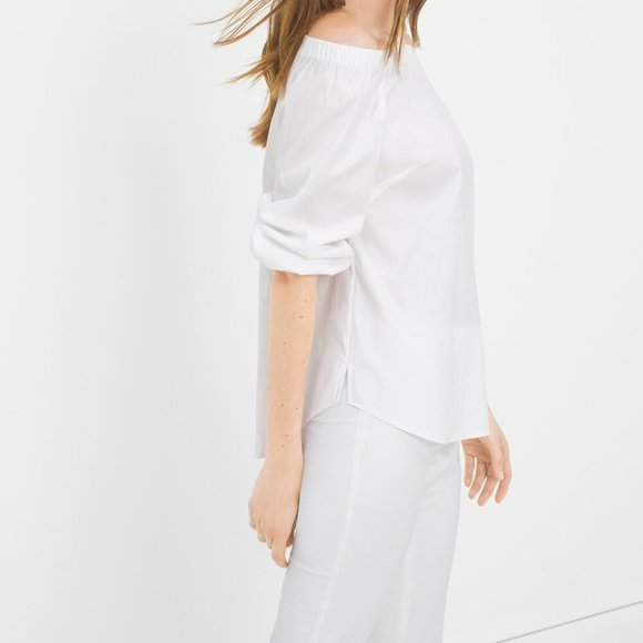 WHBM Off-The-Shoulder Poplin Top Size S - Picture 3 of 7